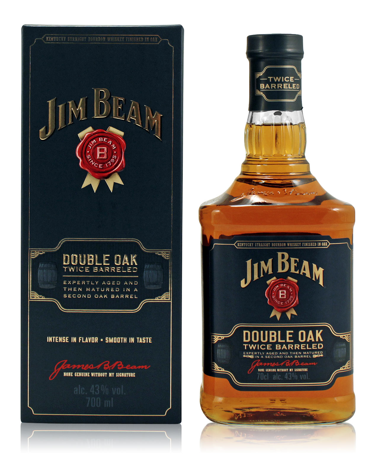 Jim Beam Double Oak Bourbon Whiskey 0,7L (43% Vol.)